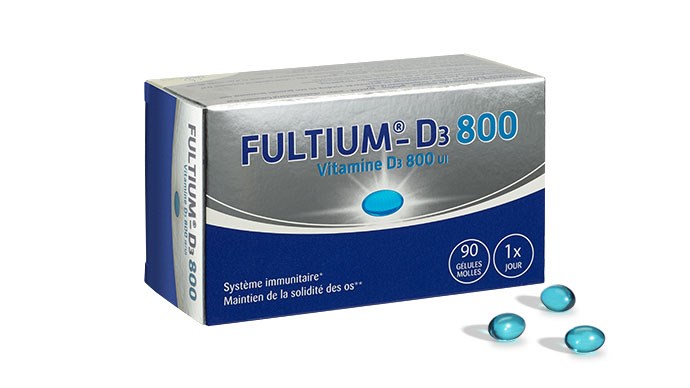 Fultium D3 est votre dose quotidienne de soleil dans une pilule bleue !
