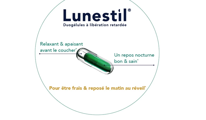 Les puissants ingrédients de Lunestil Les puissants ingrédients de Lunestil Lunestil contient des ingrédients puissants, de la lavande, de l'extrait de passiflore, de la vitamine B6 et de la mélatonine, qui garantissent une bonne nuit de sommeil. Lunestil contient quatre ingrédients puissants, la lavande, l'extrait de fleur de la passion, la vitamine B6 et la mélatonine, qui garantissent une bonne nuit de sommeil.