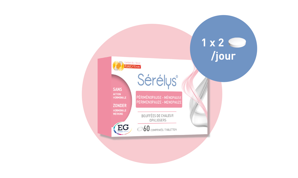 Sérélys est une solution naturelle aux malaises de la ménopause avec un mode d'action naturel et non hormonal.