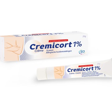 Avec Cremicort 1%, vous pouvez traiter une réaction cutanée allergique de manière symptomatique.