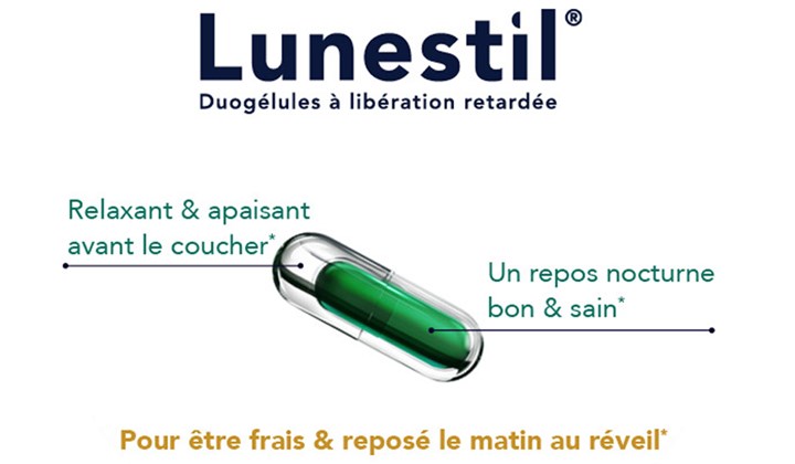 Les puissants ingrédients de Lunestil Les puissants ingrédients de Lunestil Lunestil contient des ingrédients puissants, de la lavande, de l'extrait de passiflore, de la vitamine B6 et de la mélatonine, qui garantissent une bonne nuit de sommeil. Lunestil contient quatre ingrédients puissants, la lavande, l'extrait de fleur de la passion, la vitamine B6 et la mélatonine, qui garantissent une bonne nuit de sommeil.