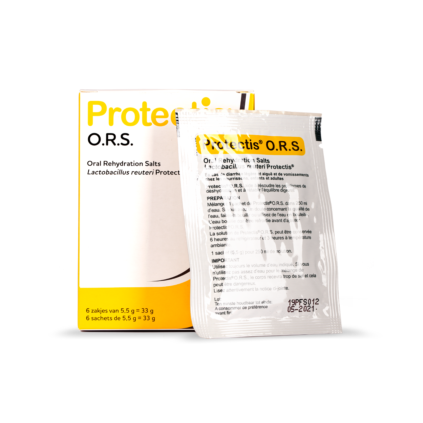 Protectis® O.R.S.*is een glucose-zout preparaat voor milde en acute diarree en braken bij baby's, kinderen en volwassenen.