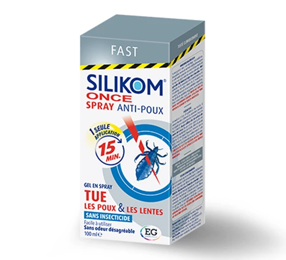 Il suffit de laver les cheveux une seule fois avec le shampooing Silikom Once pour se débarrasser des poux.